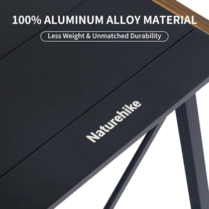 Folding camping table, portable outdoor IGT cooking system, ultra-light aluminum